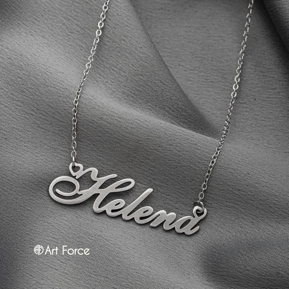 Colar Nome Simples Personalizado Inox Cursivo